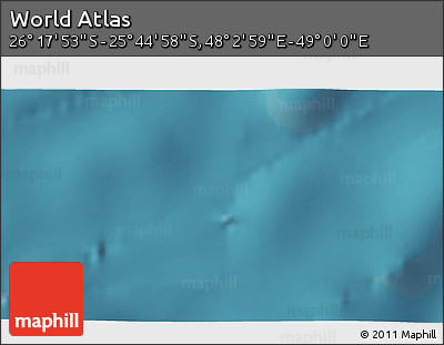 Satellite 3D Map of the Area around 26° 1' 26" S, 48° 31' 29" E