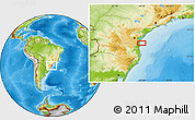 Physical Location Map of Guaratuba