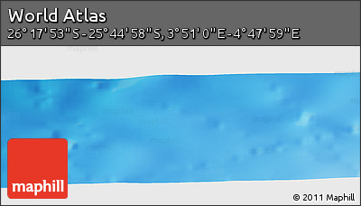 Physical Panoramic Map of the Area around 26° 1' 26" S, 4° 19' 30" E