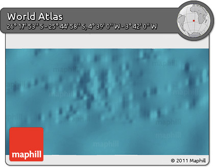 Satellite 3D Map of the Area around 26° 1' 26" S, 4° 10' 30" W