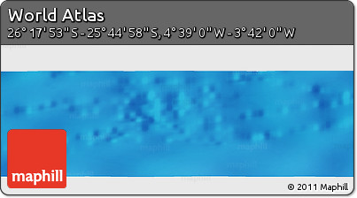 Shaded Relief Panoramic Map of the Area around 26° 1' 26" S, 4° 10' 30" W