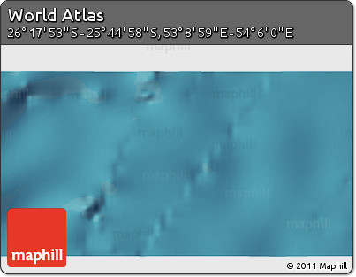 Satellite 3D Map of the Area around 26° 1' 26" S, 53° 37' 30" E