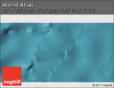 Satellite 3D Map of the Area around 26° 1' 26" S, 53° 37' 30" E