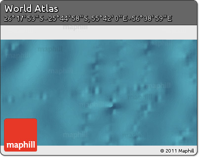 Satellite 3D Map of the Area around 26° 1' 26" S, 56° 10' 29" E