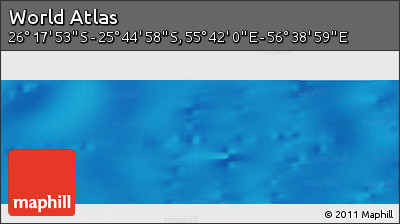 Physical Panoramic Map of the Area around 26° 1' 26" S, 56° 10' 29" E