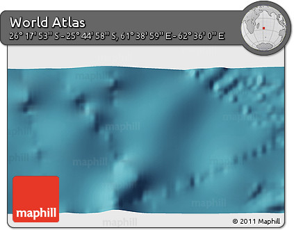 Satellite 3D Map of the Area around 26° 1' 26" S, 62° 7' 30" E