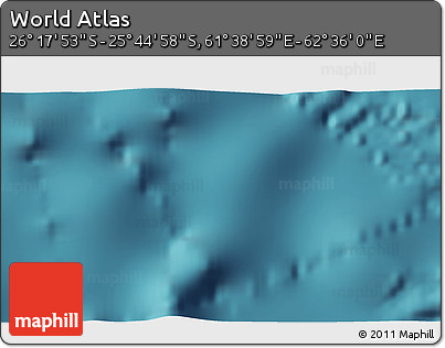 Satellite 3D Map of the Area around 26° 1' 26" S, 62° 7' 30" E
