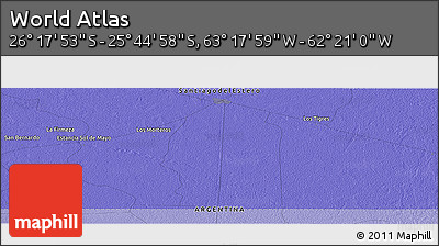 Political Panoramic Map of the Area around 26° 1' 26" S, 62° 49' 30" W