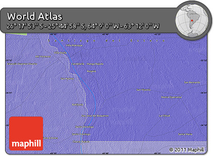 Political Map of the Area around 26° 1' 26" S, 63° 40' 30" W