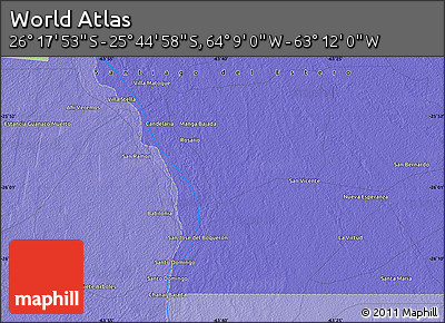 Political Map of the Area around 26° 1' 26" S, 63° 40' 30" W