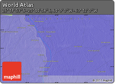 Political Map of the Area around 26° 1' 26" S, 63° 40' 30" W