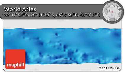 Physical Panoramic Map of the Area around 26° 1' 26" S, 65° 31' 30" E