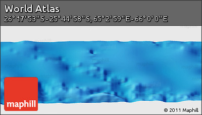 Physical Panoramic Map of the Area around 26° 1' 26" S, 65° 31' 30" E