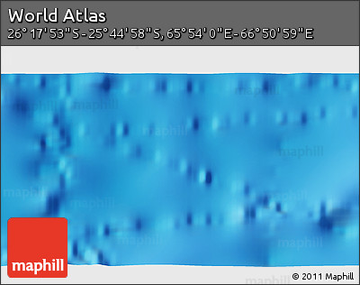 Physical 3D Map of the Area around 26° 1' 26" S, 66° 22' 30" E