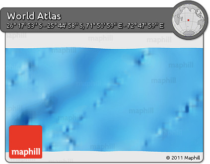 Physical 3D Map of the Area around 26° 1' 26" S, 72° 19' 29" E
