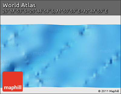 Physical 3D Map of the Area around 26° 1' 26" S, 72° 19' 29" E