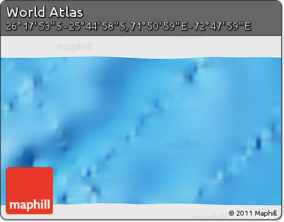 Physical 3D Map of the Area around 26° 1' 26" S, 72° 19' 29" E