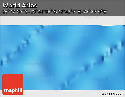 Physical 3D Map of the Area around 26° 1' 26" S, 73° 10' 30" E