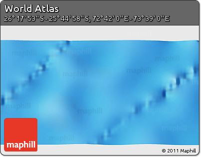 Physical 3D Map of the Area around 26° 1' 26" S, 73° 10' 30" E
