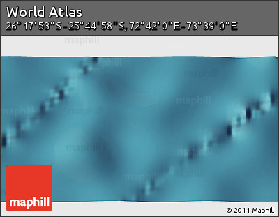 Satellite 3D Map of the Area around 26° 1' 26" S, 73° 10' 30" E