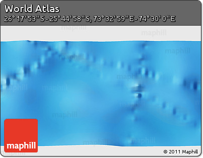 Physical 3D Map of the Area around 26° 1' 26" S, 74° 1' 30" E