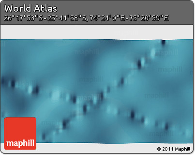 Satellite 3D Map of the Area around 26° 1' 26" S, 74° 52' 30" E