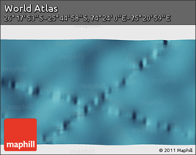 Satellite 3D Map of the Area around 26° 1' 26" S, 74° 52' 30" E