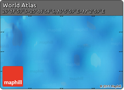 Physical Map of the Area around 26° 1' 26" S, 76° 34' 29" E