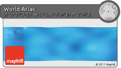 Physical Panoramic Map of the Area around 26° 1' 26" S, 76° 34' 29" E
