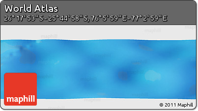 Physical Panoramic Map of the Area around 26° 1' 26" S, 76° 34' 29" E