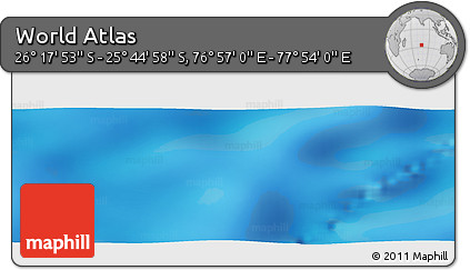 Physical Panoramic Map of the Area around 26° 1' 26" S, 77° 25' 30" E