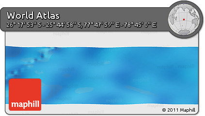Physical Panoramic Map of the Area around 26° 1' 26" S, 78° 16' 30" E