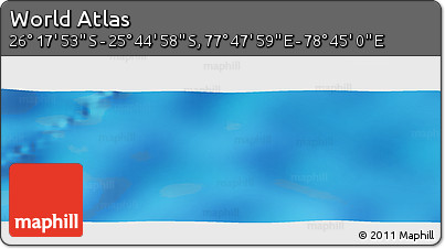 Physical Panoramic Map of the Area around 26° 1' 26" S, 78° 16' 30" E