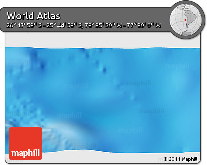 Physical 3D Map of the Area around 26° 1' 26" S, 78° 7' 30" W