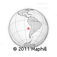 Outline Map of the Area around 26° 1' 26" S, 78° 7' 30" W, rectangular outline