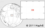 Blank Location Map of the area around 26° 1' 26" S, 7° 34' 30" W