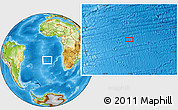 Physical Location Map of the area around 26° 1' 26" S, 7° 34' 30" W