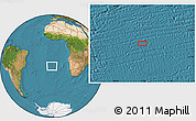 Satellite Location Map of the area around 26° 1' 26" S, 7° 34' 30" W
