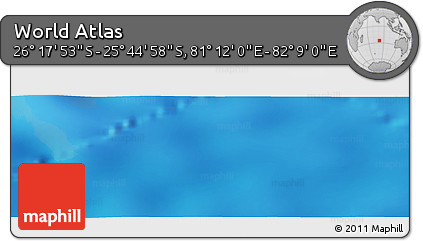 Physical Panoramic Map of the Area around 26° 1' 26" S, 81° 40' 30" E