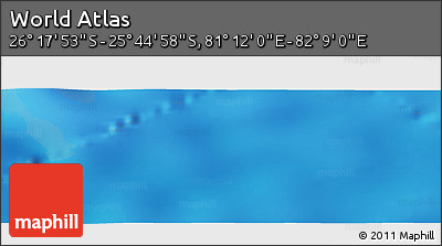Physical Panoramic Map of the Area around 26° 1' 26" S, 81° 40' 30" E