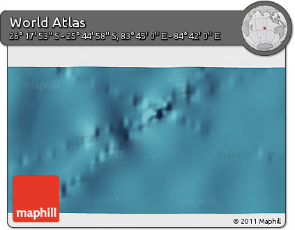 Satellite 3D Map of the Area around 26° 1' 26" S, 84° 13' 29" E