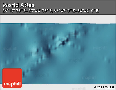 Satellite 3D Map of the Area around 26° 1' 26" S, 84° 13' 29" E