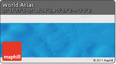 Physical Panoramic Map of the Area around 26° 1' 26" S, 8° 34' 29" E