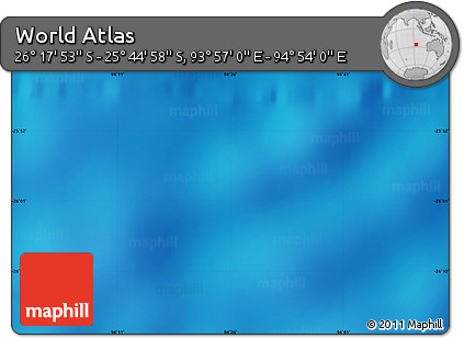 Physical Map of the Area around 26° 1' 26" S, 94° 25' 30" E
