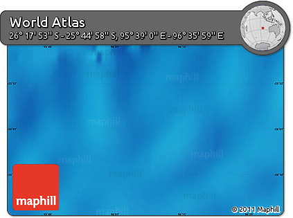 Physical Map of the Area around 26° 1' 26" S, 96° 7' 30" E