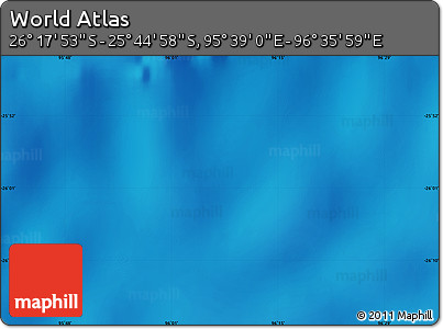 Physical Map of the Area around 26° 1' 26" S, 96° 7' 30" E