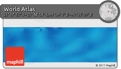 Physical Panoramic Map of the Area around 26° 1' 26" S, 96° 7' 30" E