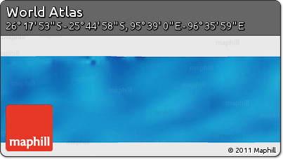 Physical Panoramic Map of the Area around 26° 1' 26" S, 96° 7' 30" E