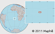 Gray Location Map of the area around 26° 30' 51" S, 0° 4' 30" E