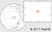 Blank Location Map of the area around 26° 30' 51" S, 100° 13' 29" W